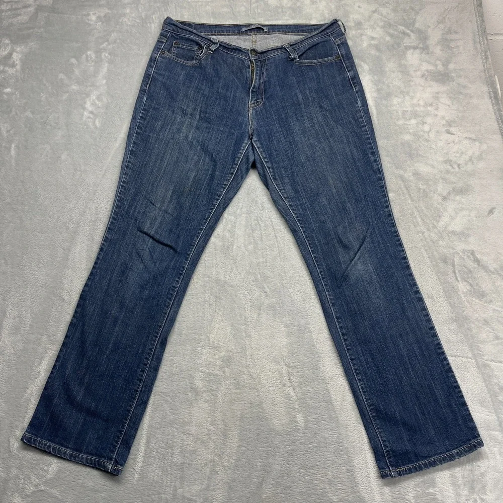 Levi's 505 Jeans Women's 14M‎ (34x30) Blue Denim Stretch Straight Leg Streetwear